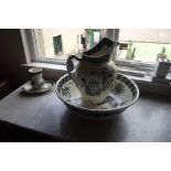 Victorian china jug basin and ewer set.