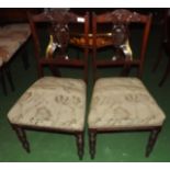 Set of four Edwardian mahogany dining ro