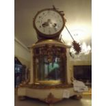 Victorian French marble mantle clock wit