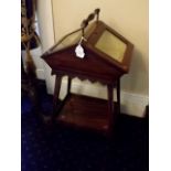 Unusual Edwardian inlaid rosewood sewing