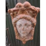 Terracotta wall pocket in the form of a