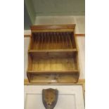 Pine plate rack. { 80cm H X 64cm W X 29c