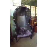 Cane work porter's chair