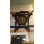 Victorian carved oak hanging hat and coa