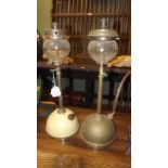 Two 19th. C. table Tilley lamps.