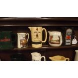 Collection of five advertising water jug