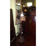 Bronzed table lamp in the form of a lady