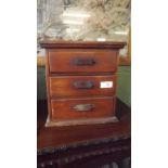 Miniature Victorian mahogany chest with