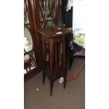 Art Deco oak plant stand. { 83cm H }.