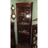 Victorian mahogany corner cabinet with t