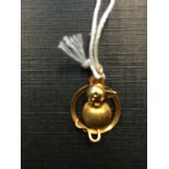 14ct . Gold charm in the form of  cat si