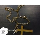 15ct. Gold cross  { 13grammes } and a go