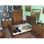 Fine quality  Edwardian oak four piece b