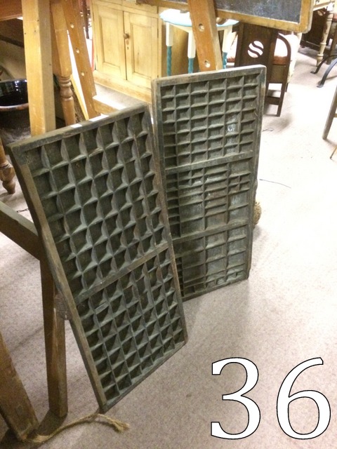 Two 19th. C. Pine printing block drawers