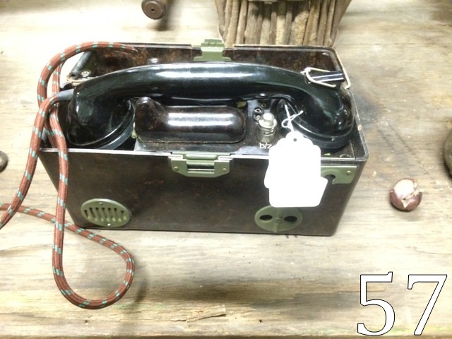 1960's bakelite field phone in original