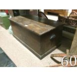 18th. C. Oak blanket box. { 35cm H X 82c