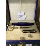 Manicure set in presentation case.