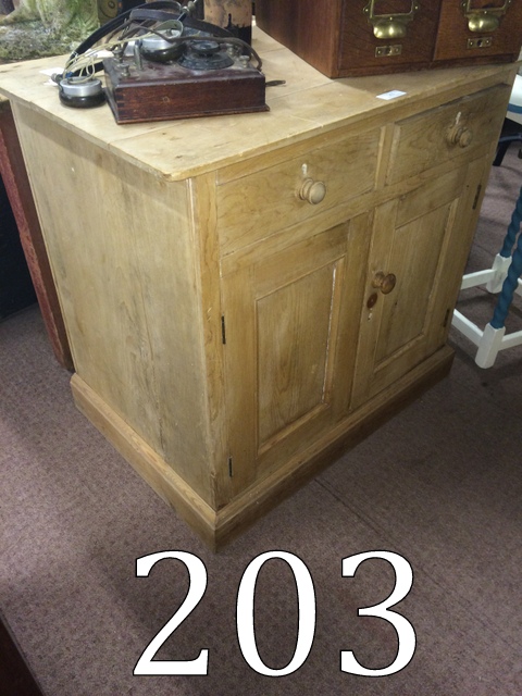 19th. C. Stripped server the two drawers