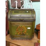 19th. C. JAVA tea bin in original paint.