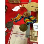 Two WORLD WAR 1 medalsawarded to Pte. Hu