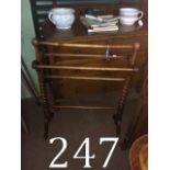 Victorian mahogany towel rail.