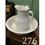 19th. C. Melvin ware jug and basin set.