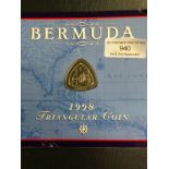 Uncirculated Bermuda Triangular coin 199