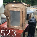 19th. C stripped pine meat safe. { 68cm