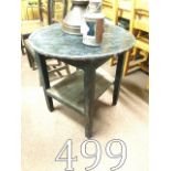 19th. C. Painted pine centre table. { 69