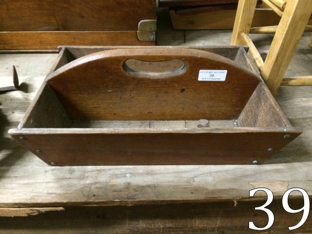 19th. C. Mahogany cutlery box.