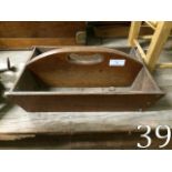 19th. C. Mahogany cutlery box.