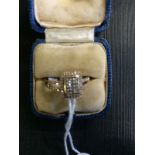 American 10ct. Gold estate ring set with