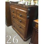 Victorian mahogany chest the shallow lon