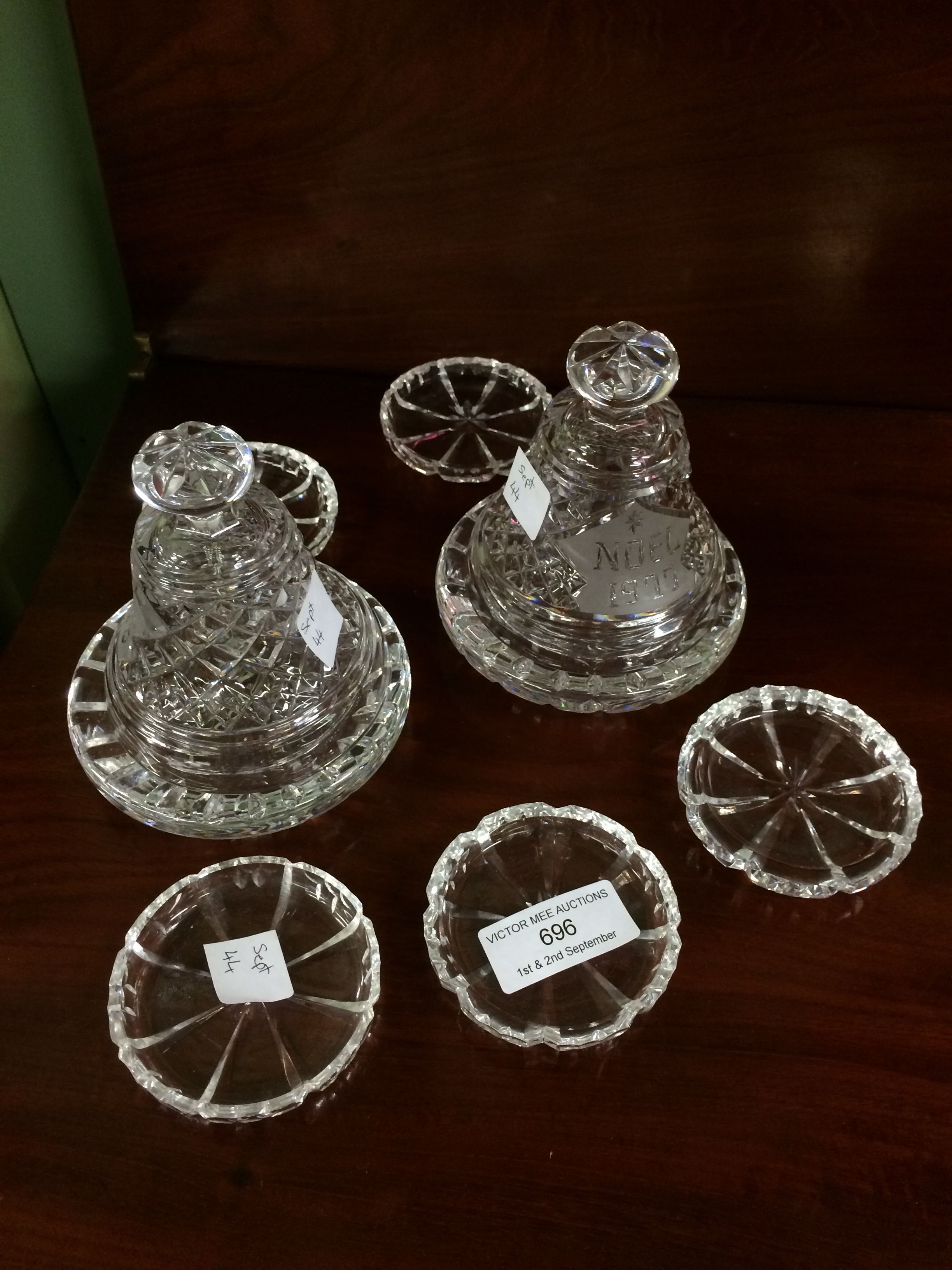 Seven pieces of WATERFORD crystal glass.