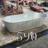 Galvanized bath.