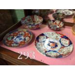 Two IMARI bowls and two IMARI  plates.