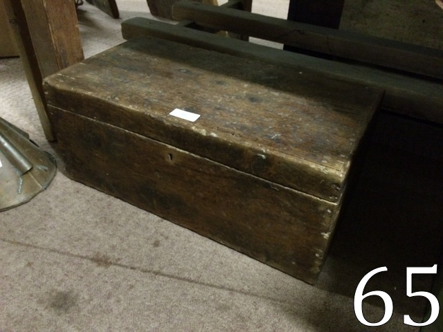 19th. C. Pine storage box.