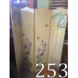 1920's silk folding room screen decorate