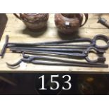 Three 19th. C. Wrought iron blacksmith's