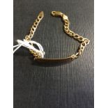 9ct. Gold identity bracelet. 4 grammes.