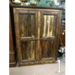 19th. C. Scumbled pine pantry cupboard w