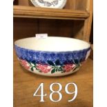 19th. C. Spongeware porridge bowl.
