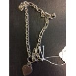 Sterling silver muff chain with T - bar