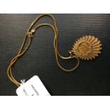 9ct. Gold chain with 1899  gold half sov