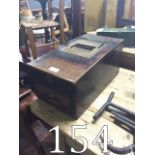 19th. C. Mahogany and brass counter till