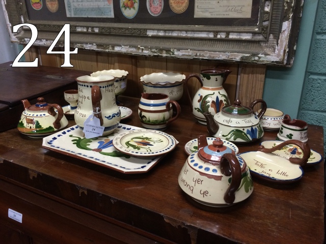 Collection of Torquay pottery ware.