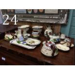 Collection of Torquay pottery ware.