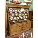 Early 19th. C. Stripped pine dresser the