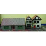 TWO VINTAGE DOLLS HOUSES INCLUDING HAND
