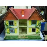 TWO VINTAGE TRIANG STYLE DOLLS HOUSES (A